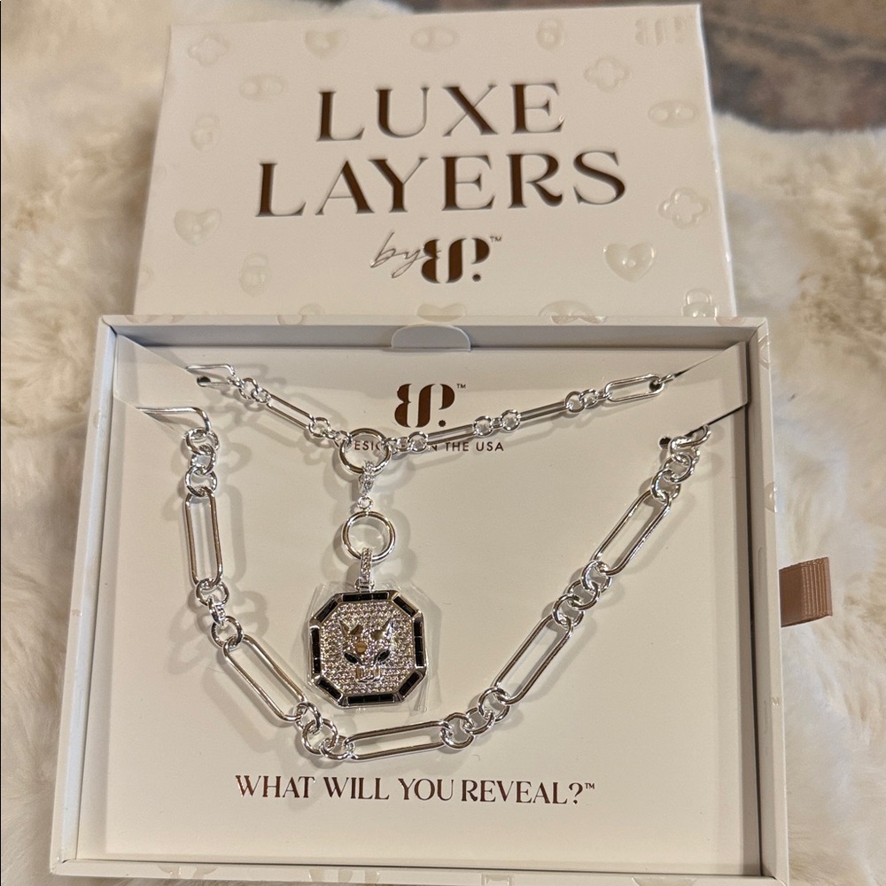 Luxe Layers Silver Charm Necklace